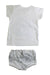 A White Shorts Sets from Wilson & Frenchy in size 0-3M for boy. (Back View)