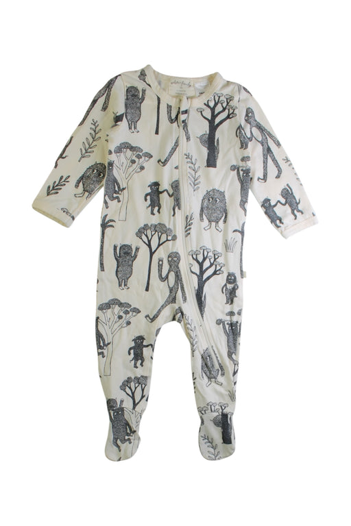A White Onesies from Wilson & Frenchy in size 3-6M for boy. (Front View)