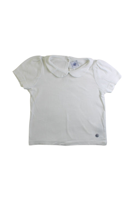 A White Short Sleeve Tops from Petit Bateau in size 3T for girl. (Front View)