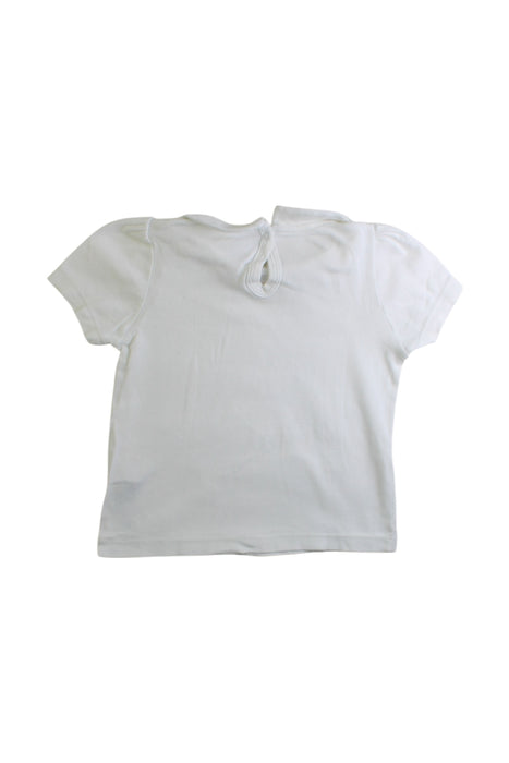 A White Short Sleeve Tops from Petit Bateau in size 3T for girl. (Back View)