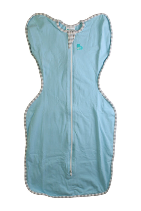 A Blue Swaddles from Love To Dream in size 3-6M for boy. (Front View)