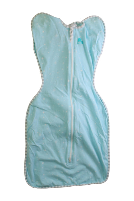 A Blue Swaddles from Love To Dream in size 3-6M for boy. (Front View)