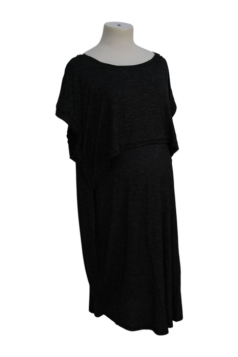 A Black Short Sleeve Dresses from Ripe in size XXL for maternity. (Back View)
