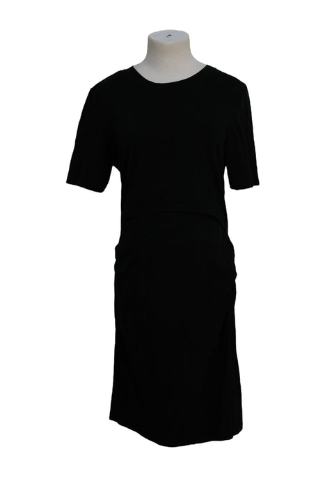 A Black Short Sleeve Dresses from Ripe in size Maternity-L for maternity. (Front View)