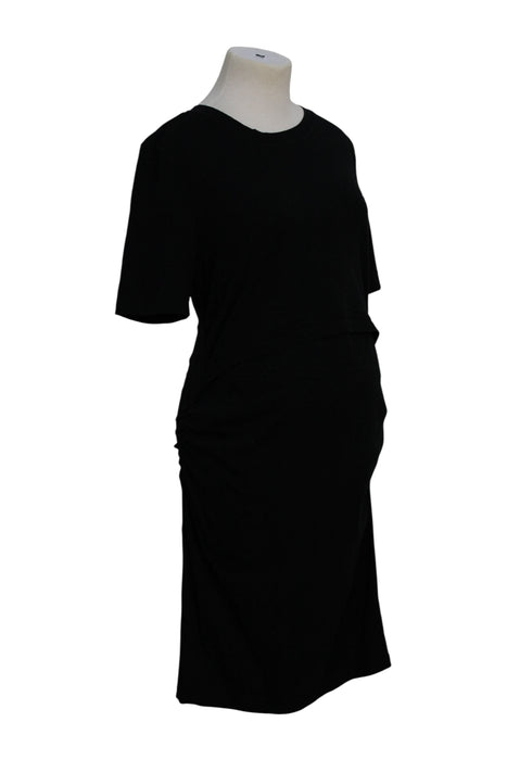 A Black Short Sleeve Dresses from Ripe in size Maternity-L for maternity. (Back View)