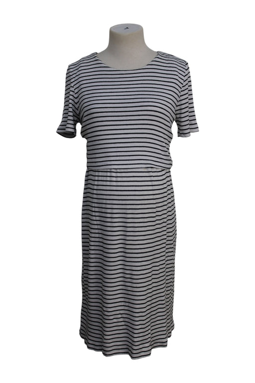 A Black Short Sleeve Dresses from Ripe in size Maternity-L for maternity. (Front View)