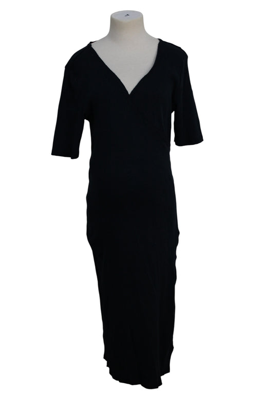 A black Short Sleeve Dresses from Hatch in size Maternity-XS for maternity. (Front View)