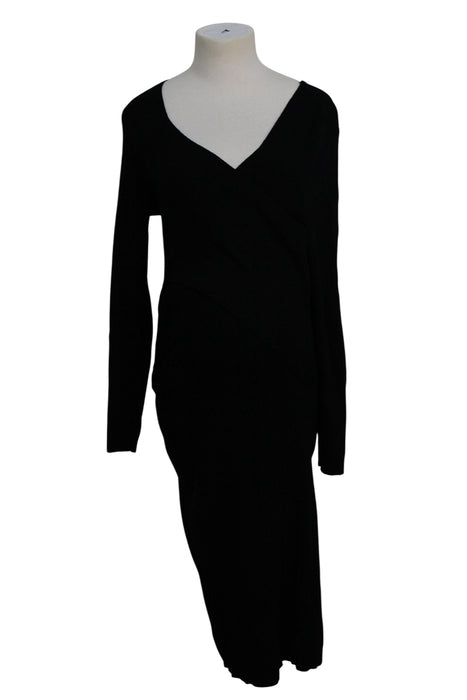 A Black Long Sleeve Dresses from Ripe in size Maternity-L for maternity. (Front View)
