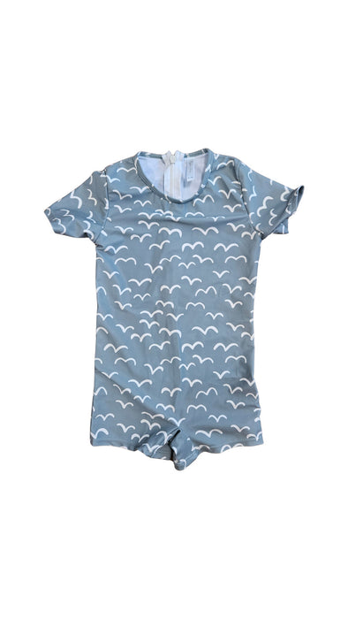 A White Swimsuits from Rylee + Cru in size 12-18M for neutral. (Front View)