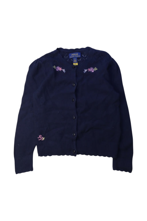 A Navy Cardigans from Polo Ralph Lauren in size 6T for girl. (Front View)
