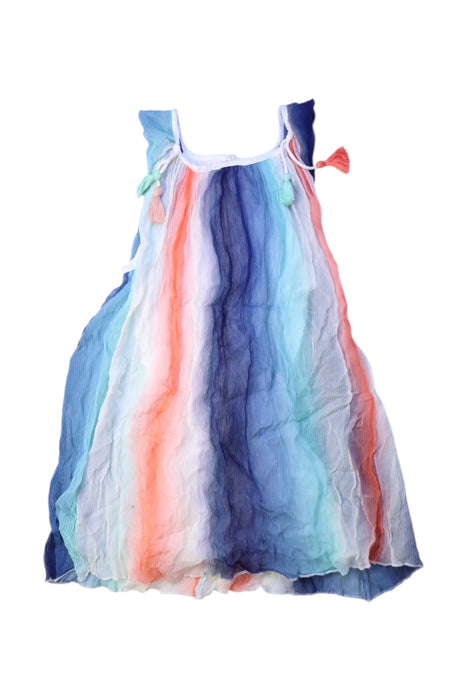A Multicolour Sleeveless Dresses from Chloe in size 4T for girl. (Front View)