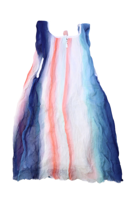 A Multicolour Sleeveless Dresses from Chloe in size 4T for girl. (Back View)