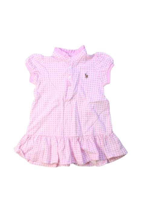 A Pink Short Sleeve Dresses from Ralph Lauren in size 3-6M for girl. (Front View)