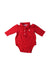 A Red Long Sleeve Bodysuits from Ralph Lauren in size 0-3M for girl. (Front View)