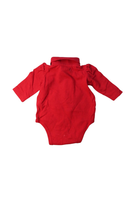A Red Long Sleeve Bodysuits from Ralph Lauren in size 0-3M for girl. (Back View)