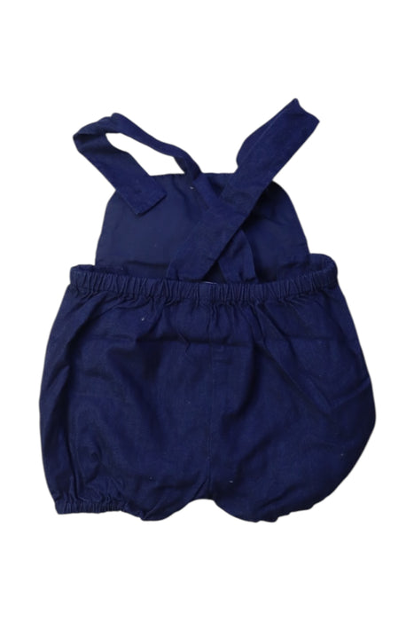 A Navy Overall Shorts from Jacadi in size 6-12M for girl. (Back View)