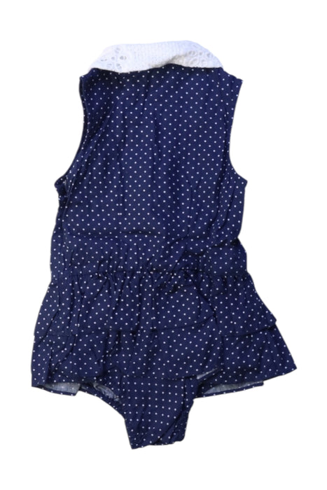 A Navy Sleeveless Rompers from Nicholas & Bears in size 0-3M for girl. (Back View)