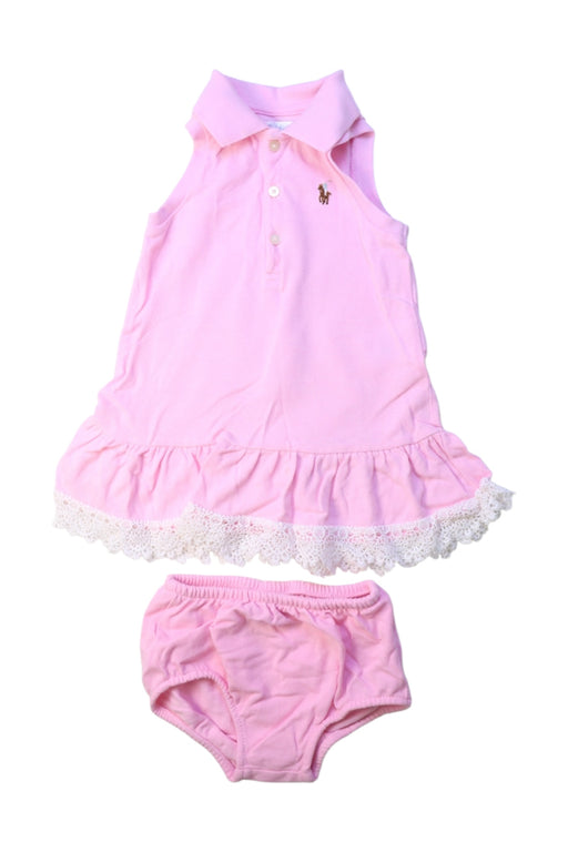 A Pink Dress Sets from Ralph Lauren in size 6-12M for girl. (Front View)