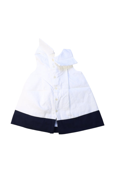 A White Sleeveless Dresses from Jacadi in size 3-6M for girl. (Back View)