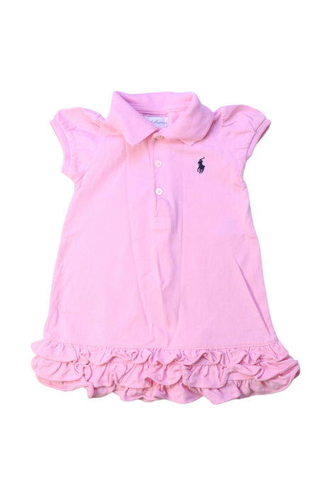 A Pink Short Sleeve Dresses from Ralph Lauren in size 6-12M for girl. (Front View)