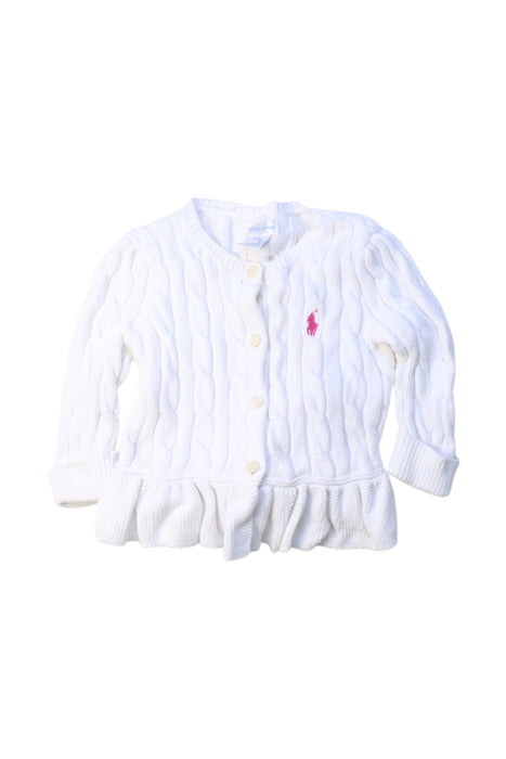 A White Cardigans from Ralph Lauren in size 6-12M for girl. (Front View)