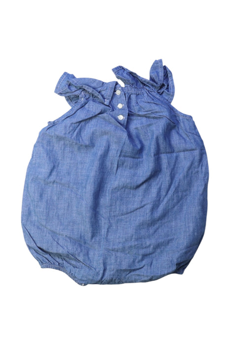 A Blue Sleeveless Rompers from Ralph Lauren in size 6-12M for girl. (Back View)