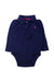 A Navy Long Sleeve Bodysuits from Ralph Lauren in size 6-12M for girl. (Front View)