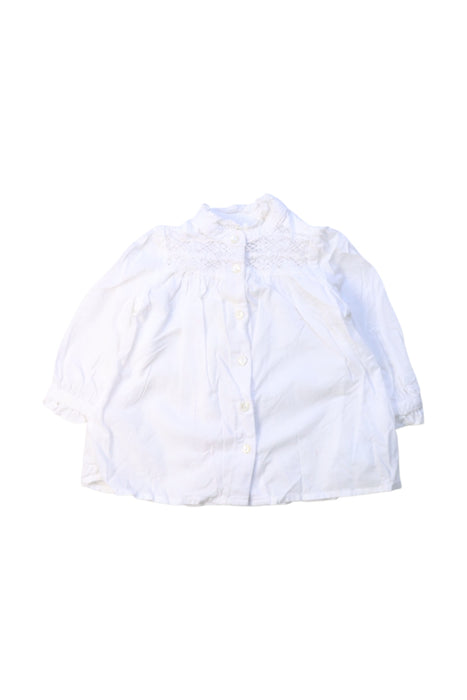 A White Long Sleeve Shirts from Ralph Lauren in size 3-6M for girl. (Front View)