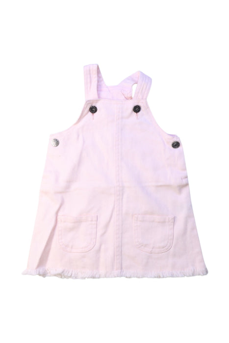 A Pink Overall Dresses from Seed in size 3-6M for girl. (Front View)