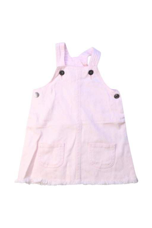 A Pink Overall Dresses from Seed in size 3-6M for girl. (Front View)