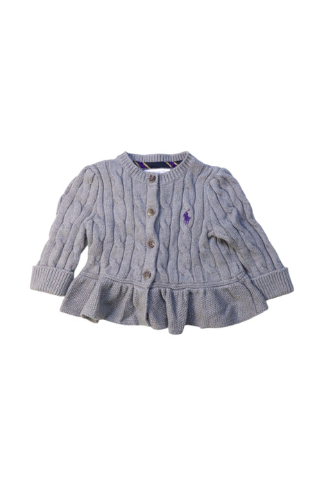 A Grey Cardigans from Ralph Lauren in size 0-3M for girl. (Front View)