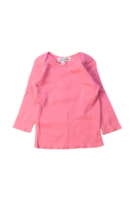 A Pink Long Sleeve Tops from Bonpoint in size 0-3M for girl. (Front View)