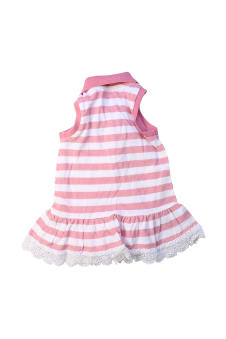 A Pink Sleeveless Dresses from Ralph Lauren in size 3-6M for girl. (Back View)