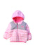 A Pink Puffer/Quilted Jackets from The North Face in size 3-6M for girl. (Front View)