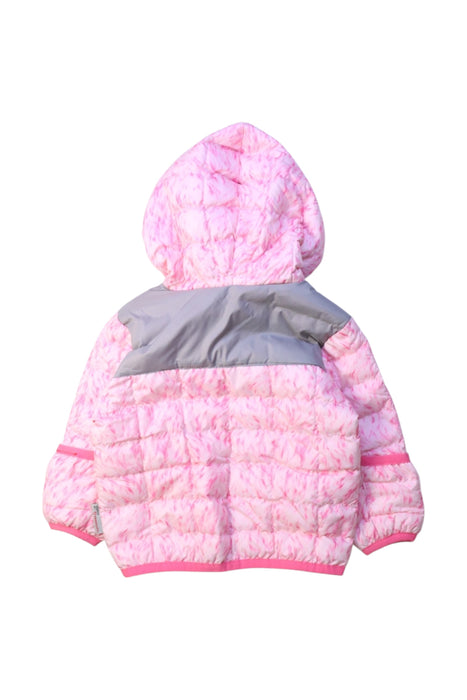 A Pink Puffer/Quilted Jackets from The North Face in size 3-6M for girl. (Back View)