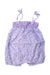 A Purple Sleeveless Rompers from Little Mercerie in size 3-6M for girl. (Front View)