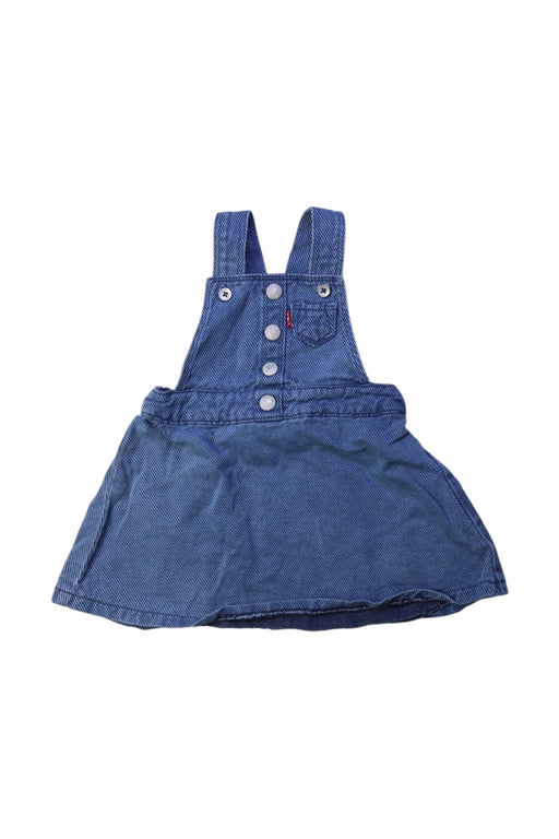 A Blue Overall Dresses from Levi's in size 2T for girl. (Front View)