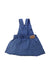 A Blue Overall Dresses from Levi's in size 2T for girl. (Back View)