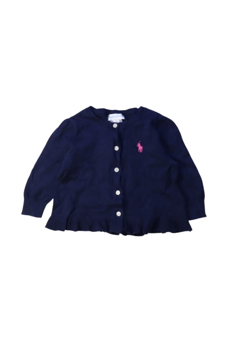A Navy Cardigans from Ralph Lauren in size 6-12M for girl. (Front View)
