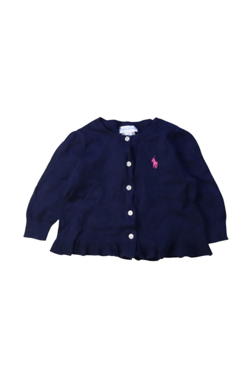A Navy Cardigans from Ralph Lauren in size 6-12M for girl. (Front View)