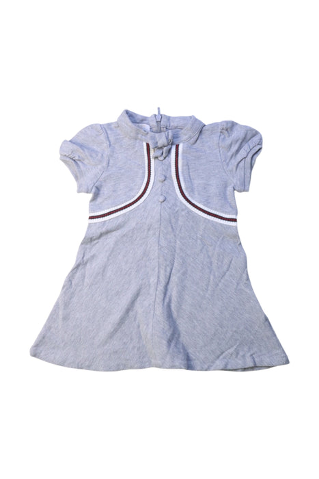 A Grey Short Sleeve Dresses from Gucci in size 6-12M for girl. (Front View)