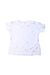 A White Short Sleeve Tops from Seed in size 3-6M for girl. (Front View)