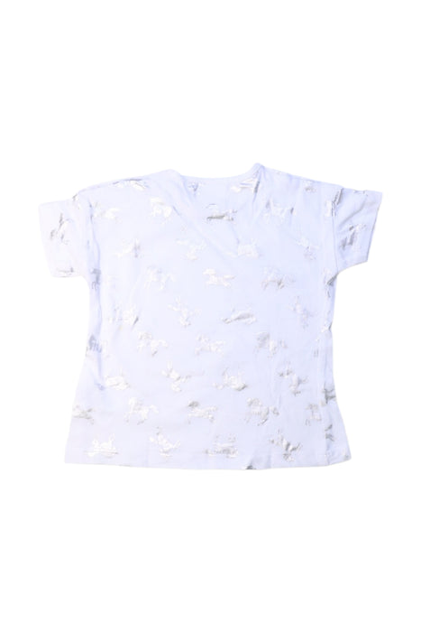 A White Short Sleeve Tops from Seed in size 3-6M for girl. (Back View)
