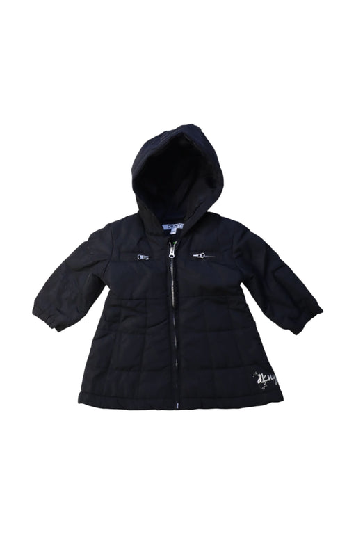 A Black Puffer/Quilted Coats & Outerwear from DKNY in size 3-6M for girl. (Front View)