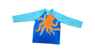 A Blue Rash Guards from Boden in size 6-12M for boy. (Front View)