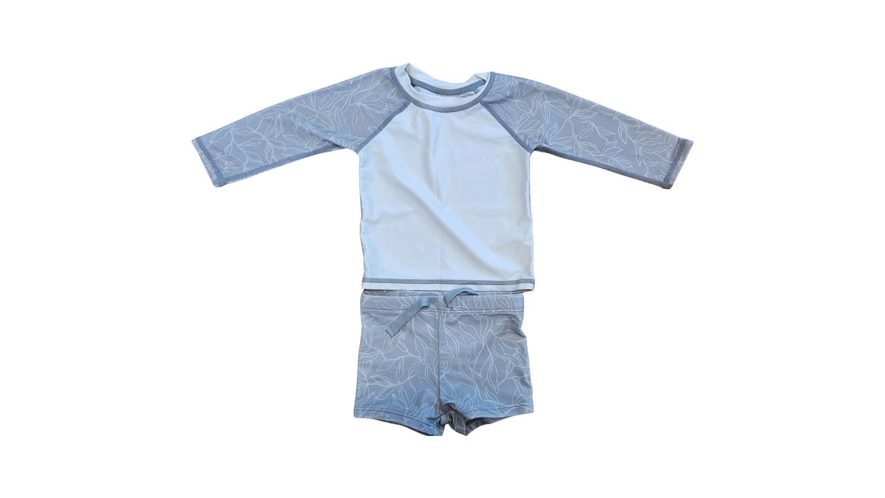 A Grey Swim Sets from Rylee + Cru in size 6-12M for boy. (Front View)