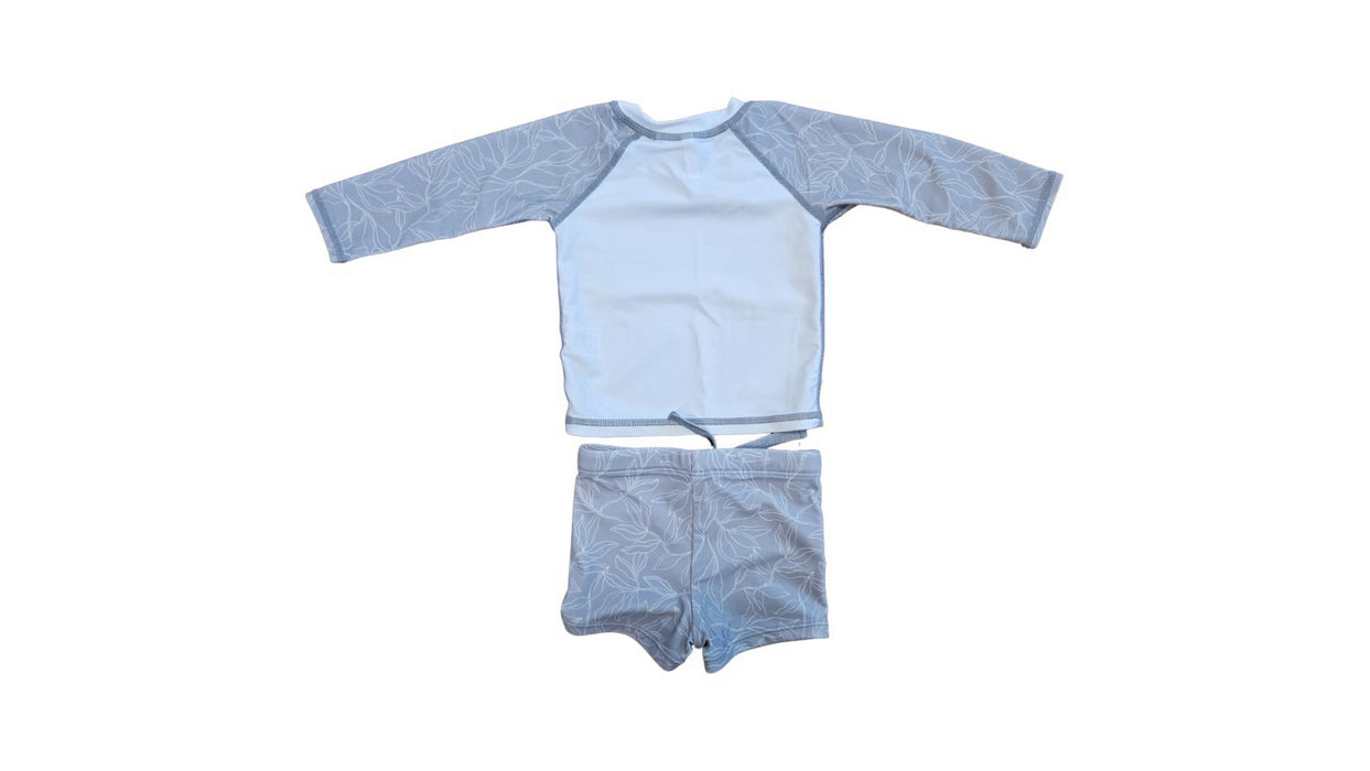 A Grey Swim Sets from Rylee + Cru in size 6-12M for boy. (Back View)