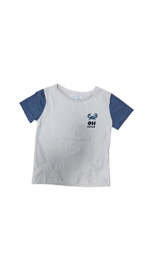 A Beige Short Sleeve T Shirts from Liewood in size 3T for boy. (Front View)