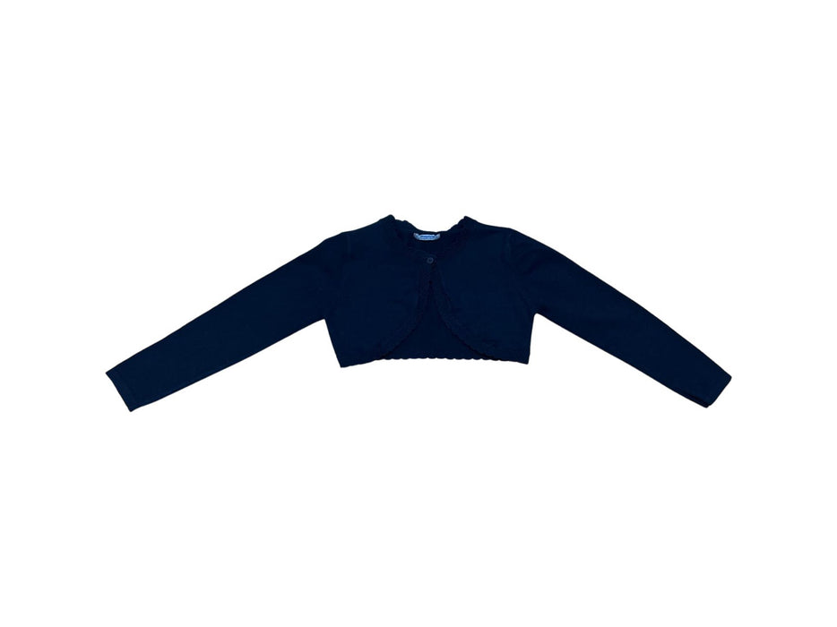 A Navy Cardigans from Mayoral in size 6T for girl. (Front View)
