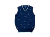 A Navy Sweater Vests from Brooks Brothers in size 7Y for boy. (Front View)